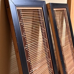 【引取限定・神奈川県秦野市】欄間　らんま　組子細工　2枚セット　アンティーク　和風の画像