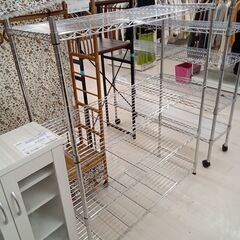 リユースのサカイ栃木店★ジモティ割あり★  メタルラック シルバー W114×D40×H138.5 クリーニング済み TC11732の画像