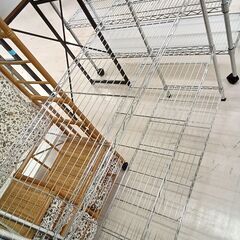 リユースのサカイ栃木店★ジモティ割あり★  メタルラック シルバー W114×D40×H138.5 クリーニング済み TC11732の画像