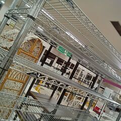 リユースのサカイ栃木店★ジモティ割あり★  Luminousメタルラック シルバー W121×D35.5×H175 クリーニング済み TC11733の画像