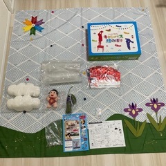 鯉のぼり 150x150cm 布製 カラフルの画像