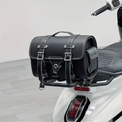 未使用　シートバッグ　ブラック　フェイクレザーの画像