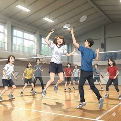 ☀️運動不足解消に‼️ゆるっとバドミントン🏸🧡