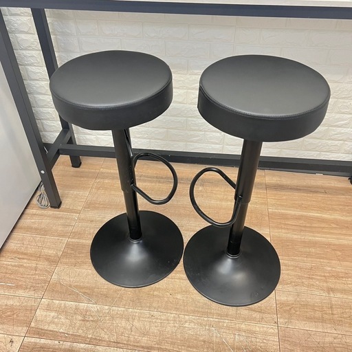 カウンターチェア2脚 大理石風 テーブル2点セット‼️