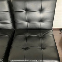 ソファベッド ブラック 3〜4人がけ セパレート型の画像