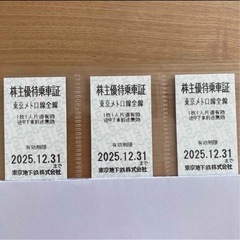 【キャンセル分】東京メトロ株主優待の画像