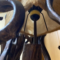 インテリア オブジェ 照明スタンド 木製　の画像