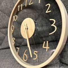 掛け時計　透明ウッドの画像