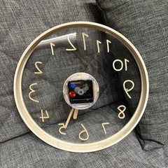 掛け時計　透明ウッドの画像