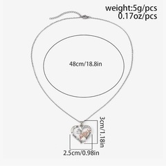 【MOM】ハート型 ネックレス ペンダント ギフトボックス付き プレゼントの画像