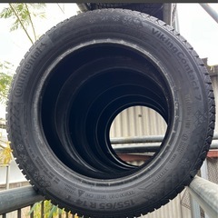 【埼玉県所沢市】直接来店のみ 組替え作業代含  155/65R14 スタッドレス コンチネンタル　中古タイヤ4本  2021年製の画像