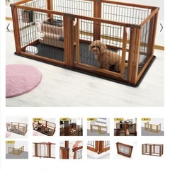 Richell ペット用 木製3WAYサークル 6面90Hの画像