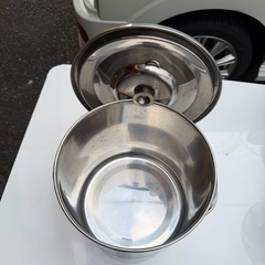 ステンレス寸胴2個の画像