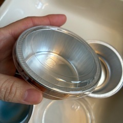 アルミブリュレカップ　透明フタ付きの画像