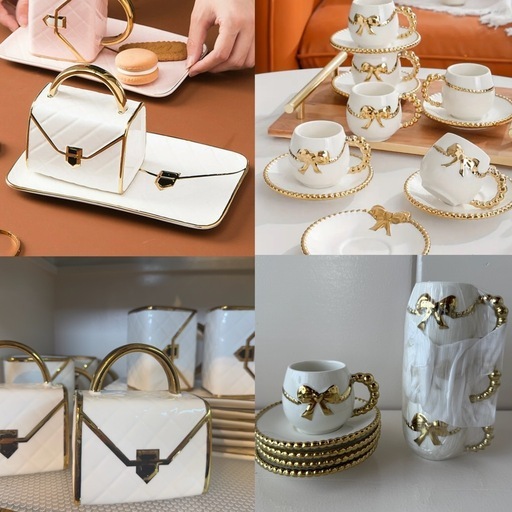 【美品/未使用】カフェ　喫茶店　業務用　飲食店　アンティーク　昭和　レトロ　お皿　セット　カップ&ソーサー　ティーカップ　マグカップ　食器　グラス　プレート　韓国インテリア