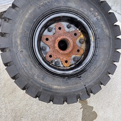 フォークリフト用　新品エアータイヤホイール付き6.50-10 10PR 5.00の画像