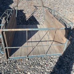 二輪リヤカー レトロ 金属製の画像