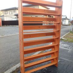 【中古美品】通販生活 木製CDラックの画像