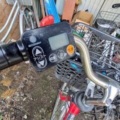 電動アシスト自転車 ワイヤー錠と自転車カバーつきの画像