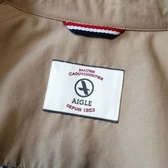 未使用品★AIGLE★エーグル ステンカラーコート スプリングコート ウレタン樹脂コーティング Lの画像