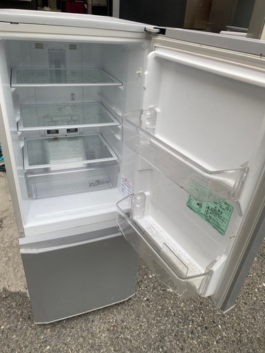 NO B662?福岡市内配送設置無料✨?MR-P15D-S 冷蔵庫 Pシリーズ シャイニーシルバー [2ドア /右開きタイプ /146
