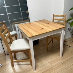 IKEA  テーブル　チェア2脚セットの画像
