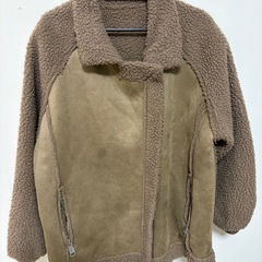 JUNOAHフェイクムートンボア　ライダースジャケットの画像