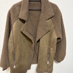 JUNOAHフェイクムートンボア　ライダースジャケットの画像