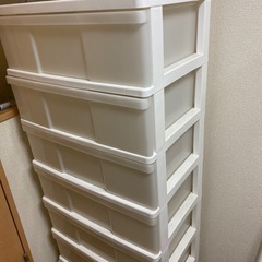 衣類収納ケース白　カラーボックスの画像