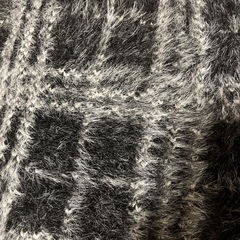 ふわふわシャギーニットチェックスカート　タグ付き　美品の画像