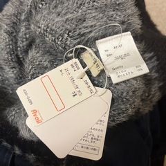 ふわふわシャギーニットチェックスカート　タグ付き　美品の画像