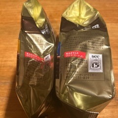 UCCレギュラーコーヒーゴールドブレンド2袋の画像