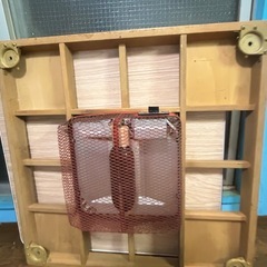 木製こたつ 青色天板 90cmの画像