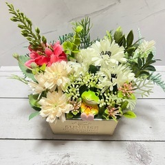 ハンドメイドフラワー★縁起物♡カエルアレンジメントNo.5の画像