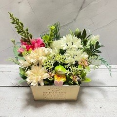 ハンドメイドフラワー★縁起物♡カエルアレンジメントNo.5の画像