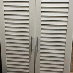 ルーバー扉シューズボックス 幅75cmの画像