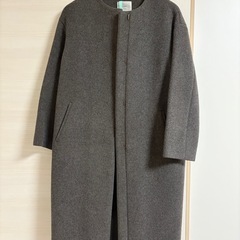 IENA ノーカラーロングコートの画像