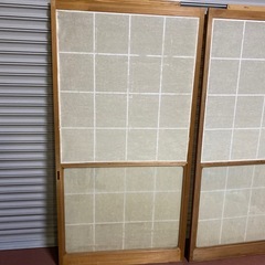 猫間障子　建具　引き戸　ガラス　古民家再生　レトロ　古建具　引取限定の画像