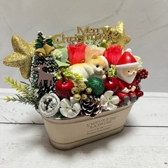 ハンドメイドフラワー★クリスマスアレンジメントNo.76の画像