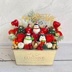 ハンドメイドフラワー★クリスマスアレンジメントNo.76の画像