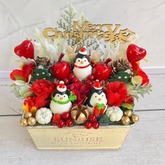 ハンドメイドフラワー★クリスマスアレンジメントNo.76の画像