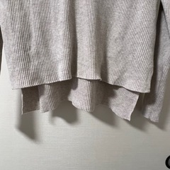 niko and... Vネック リブニット セーター ライトグレー 長袖の画像