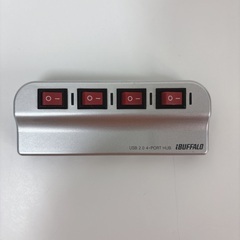 🟢 BUFFALO USB2.0ハブ 4ポート AC/個別スイッチ付 セルフ＆バスパワー両対応の画像