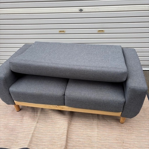 LOWYA ロウヤ　2人掛けソファー　ソファ　グレー　コンパクト　一人暮らし　単身赴任 LOWYA ロウヤ 2人掛けソファー ソファ グレー コンパクト 一人暮らし