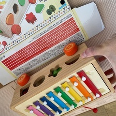 子供用　おもちゃ　知育玩具　鉄筋　形はめ　木製の画像
