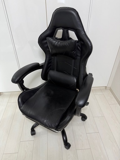オフィスチェア ゲーミングチェア フットレスト付き リクライニング