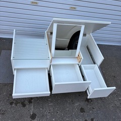 LOWYA ロウヤ　Irrror ドレッサーテーブル　収納家具　ホワイト　白家具　の画像