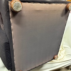 【希少】オールドカリモク　カリモク　ヴィンテージ　昭和レトロ　ファブリック　2人掛けソファー　旧ロゴの画像