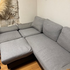 洗えるソファー　L字型の画像