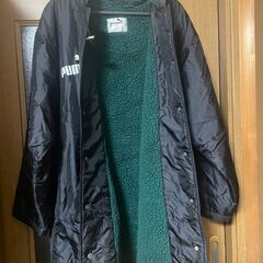 PUMA　プーマ　ボアハーフコート　ベンチコート　ブラック　L寸　フード付き　PMJ458S　中古品の画像